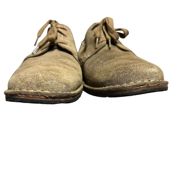 John Varvatos Brown Suede Leather Plain Toe Derby Blucher Shoes Mens Size 12 M - Picture 8 of 13